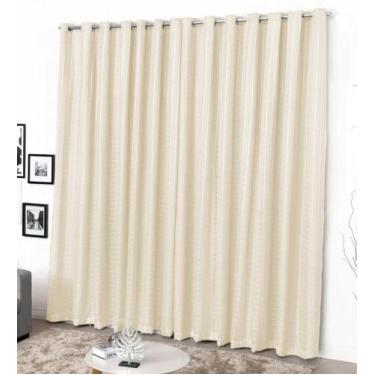 Imagem de Cortina 4 Metros X 2,80 C/ Voil Voal Xadrez Quarto Sala - Stanzanni Bo