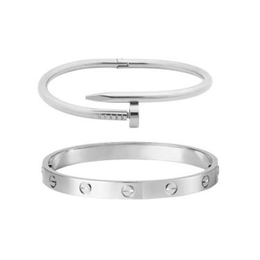 Imagem de Kit Braceletes Feminino Banhados Ouro 18k Não Perde A Cor/ Pulseira fe