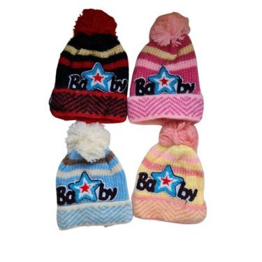 Imagem de Atacado 12 Und - Touca Infantil De Crochê C/ pompom - Lynx produções