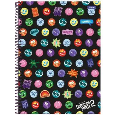 Imagem de Caderno Espiral Universitário Foroni Capa Dura Divertidamente 160 Folh