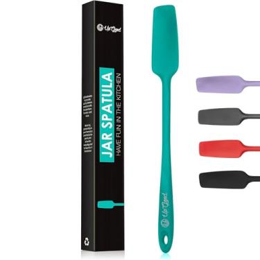 Imagem de Espátula de Silicone | Raspador de borracha antiaderente resistente ao calor 600F | Perfeito para jarros, Smoothies, liquidificadores | utensílios de uma peça | Panelas de cozinha duráveis (UpGood Professional Spatulas), Teal