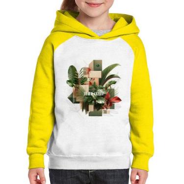Imagem de Moletom Infantil Think Green - Foca na Moda, Branco, Amarelo, 2