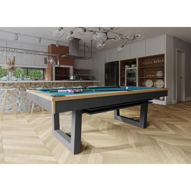 Imagem de Mesa de Sinuca/Bilhar com Tampo de Jantar - 2,00x1,10 - Nelson Bilhare