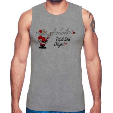Imagem de Regata Ho Ho Ho Papai Noel Chegou - Foca na Moda, Cinza, GGG