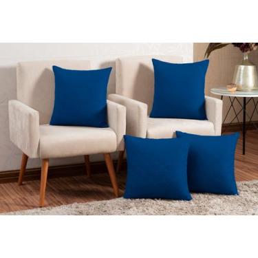 Imagem de Almofadas com enchimento e zíper em tecido 100% poliéster 50 x 50 preç