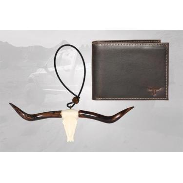 Imagem de Carteira De Couro Legítimo + Enfeite Retrovisor Long Horn - ELLO GRIFF