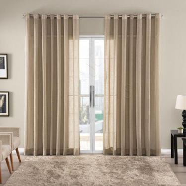 Imagem de Cortina Gaze de Linho 4,00m x 2,70m Sem Forro Para JanelaQuartoeSala -