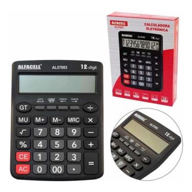 Imagem de Calculadora Eletronica 12 Digitos 20,5x15,5cm - Oem