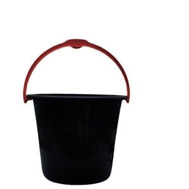Imagem de Balde de Plástico 12 Litros - Alça Reforçada - Cdi Plastic, Preto