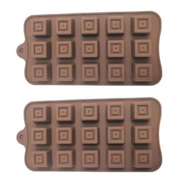 Imagem de 2un Forma Silicone Bombom Moldes fino Doce Docinho Quadrado - yangzi