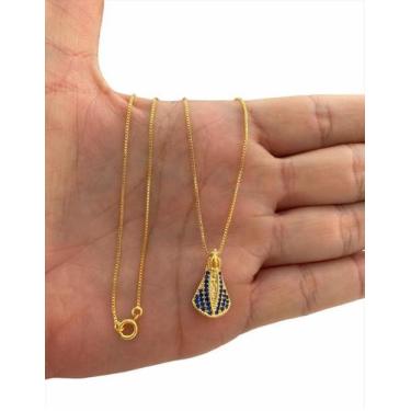 Imagem de Cordão Feminino com Pingente Nossa Senhora Banhado Ouro 18k - Vip Joia