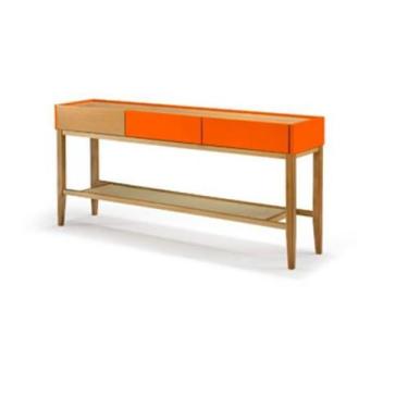 Imagem de Aparador Multiuso AP-01 Madeira e Laca vermelha c/ 3 Gavetas - Studio 