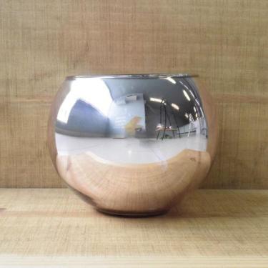 Imagem de Vaso de Flores de Vidro Redondo Rose Gold - 17 cm  Formosinha
