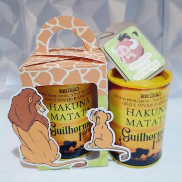 Imagem de Kit 15 Cofrinho+caixa do Rei Leão Personalizado - Orvalho festas