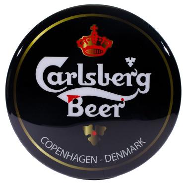 Imagem de Luminoso de Parede Cerveja Carlsberg Retrô Vintage para Bar, Garagem, Churrasqueira, Espaço Gourmet
