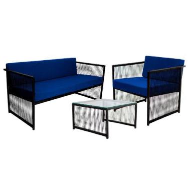 Imagem de Conjunto para Área Externa de Fibra Sintética - Poltrona Namoradeira M