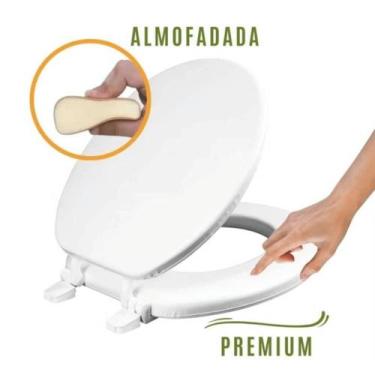 Imagem de Tampa Vaso Assento Sanitario Universal Almofadado Oval Para Banheiro -
