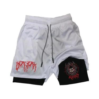 Imagem de Shorts de Compressão 2 em 1 Masculino - Secagem Rápida, para Treino e 