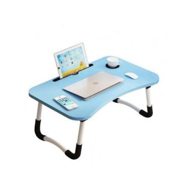 Imagem de Mesa portátil notebook mesinha dobrável porta copo apoio cama sofá mul