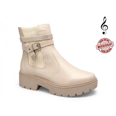 Imagem de Bota Cano Curto Mississipi MI612 - Marfim-Feminino