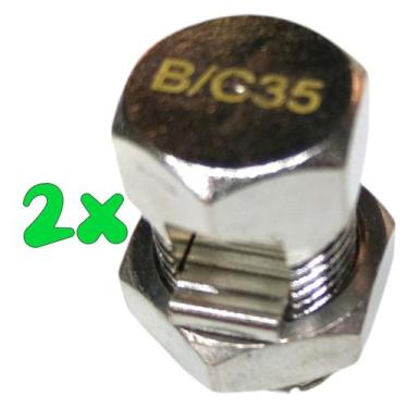 Imagem de Kit 2 Split Bolt Conector Parafuso Fendido 35mm para Emenda Cabos - 3M
