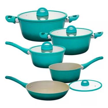 Imagem de Conjunto de Panelas de Indução 5 Peças Com Revestimento em Cêramica - 