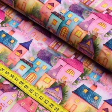 Imagem de Tecido Estampado Para Patchwork - Village : Village Crepúsculo (0,50x1
