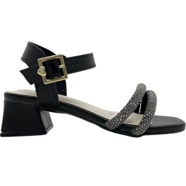 Imagem de Sandália Infantil Menina Casual Social Dia a Dia Passeio Tiras com Strass Salto Baixo Conforto Molekinha 2347.107