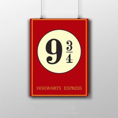 Imagem de Placa Decorativa Harry Potter Estação 9 3/4 Hogwarts Express - Nerdecs