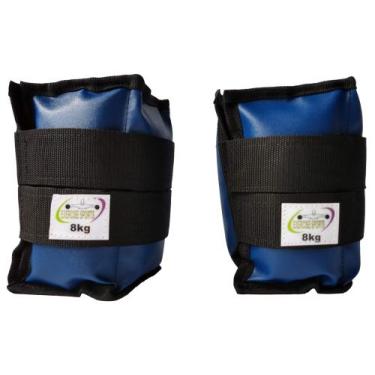 Imagem de Caneleira Tornozeleira Profissional 8 KG - Exercise Sports, Azul