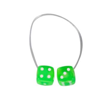 Imagem de RC Car Decorative Accessories RC Trim,Scale Fuzzy Dice Kit for 1/10 RC Rock Crawler SCX10 III CJ-7 90046 Wraith TRX4 Bronco VS4-10 GEN7 BRX02 TF2 RGT EX86190 Upgrade (Green)