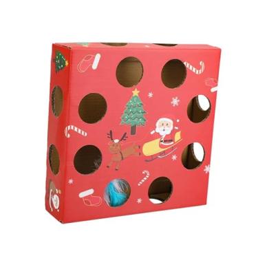 Imagem de Gralara Caixa de brinquedos interativa para gatos, brinquedo de penas para gatos, jogo de entretenimento, brinquedo eletrônico para gatos, provocador