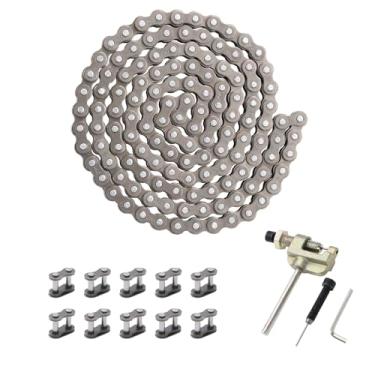 Imagem de KAMIER # 25 Corrente De Rolo 132 Elo Com Disjuntor De Corrente De Acionamento Para Razor Mx500 Mx650 Sx500 Mcgrath Dirt Rocket Bike Off Road Motocross Pit Bike Kids Scooter Elétrico Ciclomotor Mini Po