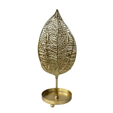 Imagem de Decoração quarto enfeite porta joia dourado folha de metal