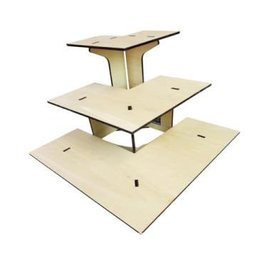 Imagem de Ｂｅｓｇａ Retail Table Display 3 Step Corner Display Rack Rack Stand para Retail Counter para Ornamentos