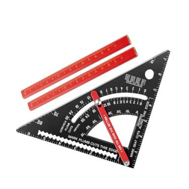 Imagem de Conjunto Quadrado de Carpinteiro, Régua Triangular Ajustável de ângulo de 7 Polegadas e 80 °, Ferramenta de Carpintaria para Construção Doméstica (Imperial 6 polegadas)
