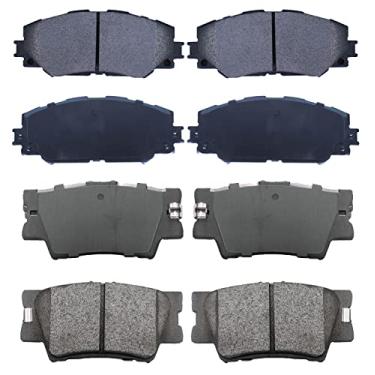 Imagem de EXPPOWER Pastilhas de Freio Dianteiras e Traseiras de Cerâmica para Lexus HS250h 2010-2012, RAV4 2006-2018, Conjunto de Pastilhas de Freio D1210-D1212