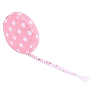Imagem de Fita Métrica Corporal Régua de Tapeline Precisa para Rastreamento de Fitness 60in Crianças (Base de rosa nº 4 com pontos brancos)