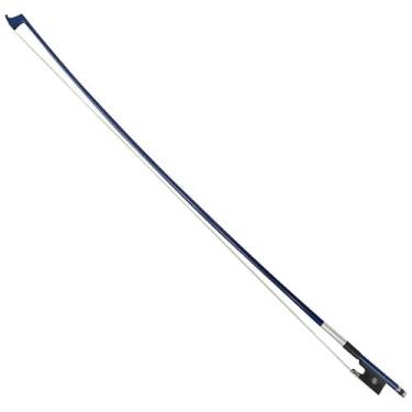 Imagem de 4/4 de arcos de violino em tamanho real de fibra de carbono para jogador profissional iniciante Arco violino prático(Blue)