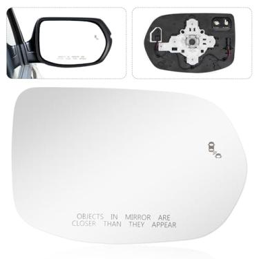Imagem de Vidro espelhado para Honda CRV 2017-2022, vidro retrovisor do lado direito do passageiro com sistema de detecção de ponto cego, aquecido, placa traseira e suporte de montagem