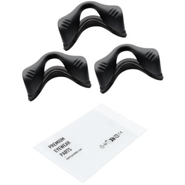 Imagem de OWORK 3 pares de protetores de nariz para óculos de sol de silicone ultra macio para armação Oakley M2 OO9212/M2 XL OO9343, kit de substituição de óculos antiderrapantes push-in preto