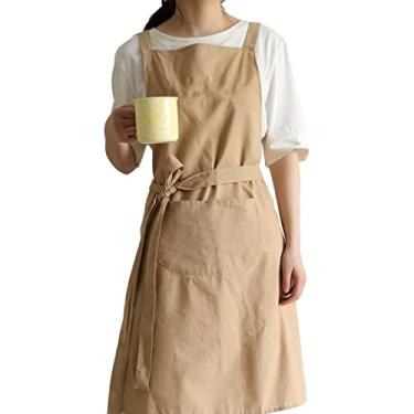 Imagem de Avental de Algodão, Avental Ajustável à Prova D'água Com Bolsos, Avental de Cozinha para Mulheres, Homens, Chef Mecânico, Jardineiros (Tamanho uniforme)