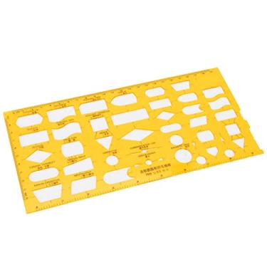 Imagem de Modelo de Régua Geométrica Arquitetônica Multifuncional Durável, Oco, Plástico de, Formatos Diferentes, Resistência Aprimorada, Ampla Gama de Aplicações, para (4351)