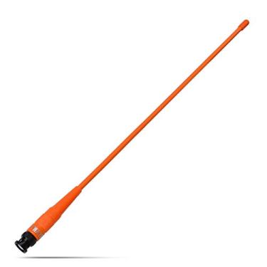 Imagem de TWAYRDIO BNC UHF/VHF Dual Band Rádio bidirecional Chicote Antena Flexível Laranja 38.1 cm para Icom IC-V80 IC-V82 IC-V85 Kenwood TK300 Walkie Talkie