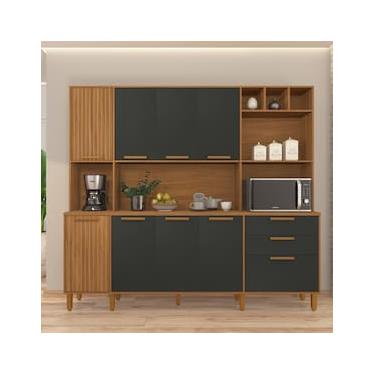 Imagem de Cozinha Compacta Indekes Gramado com 9 Portas e 2 Gavetas - 219cm de Largura