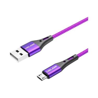 Imagem de Cabo Micro USB 3A USLION - Carga Rápida para Samsung, Xiaomi, Redmi e 