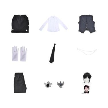 Imagem de Peruca de Mordomo Preto para Fantasia - Adulto, Carnaval, Halloween e 