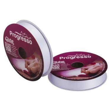 Imagem de Fita De Cetim Branca 15mm x 100 metros 2 Rolos - Progresso