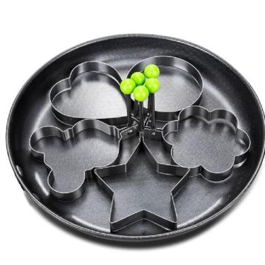 Imagem de 10 Molde Forma Omeleteira Panqueca Ovo Frito Aço Inox