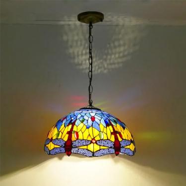 Imagem de Restaurante Contemporâneo Lustre Campo Americano Sala Quarto Hotel Corredor Vidro Colorido Lâmpada Pingente (Um D40CM)